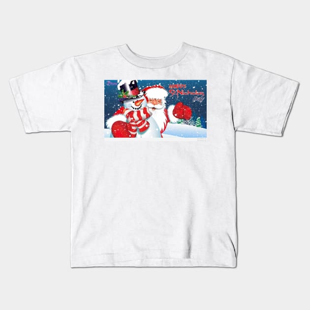 Cute vintage Santa Claus Kids T-Shirt by blackypaw